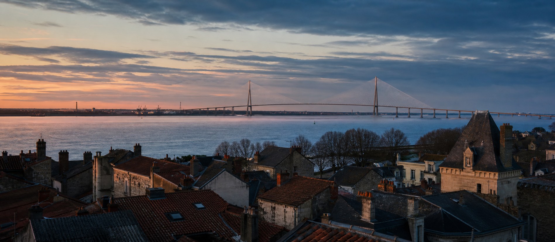 Interprétation visuelle des toits et de l’estuaire de Loire